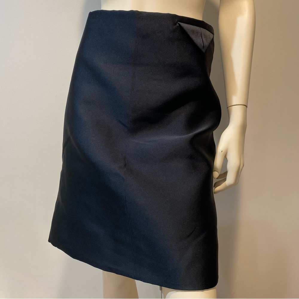 Bottega Veneta Scuba Duchesse A-line Skirt In Midnight Blue 46 NWT